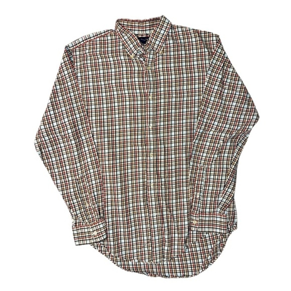 Land’s End Button Down Long Sleeved Plaid Shirt